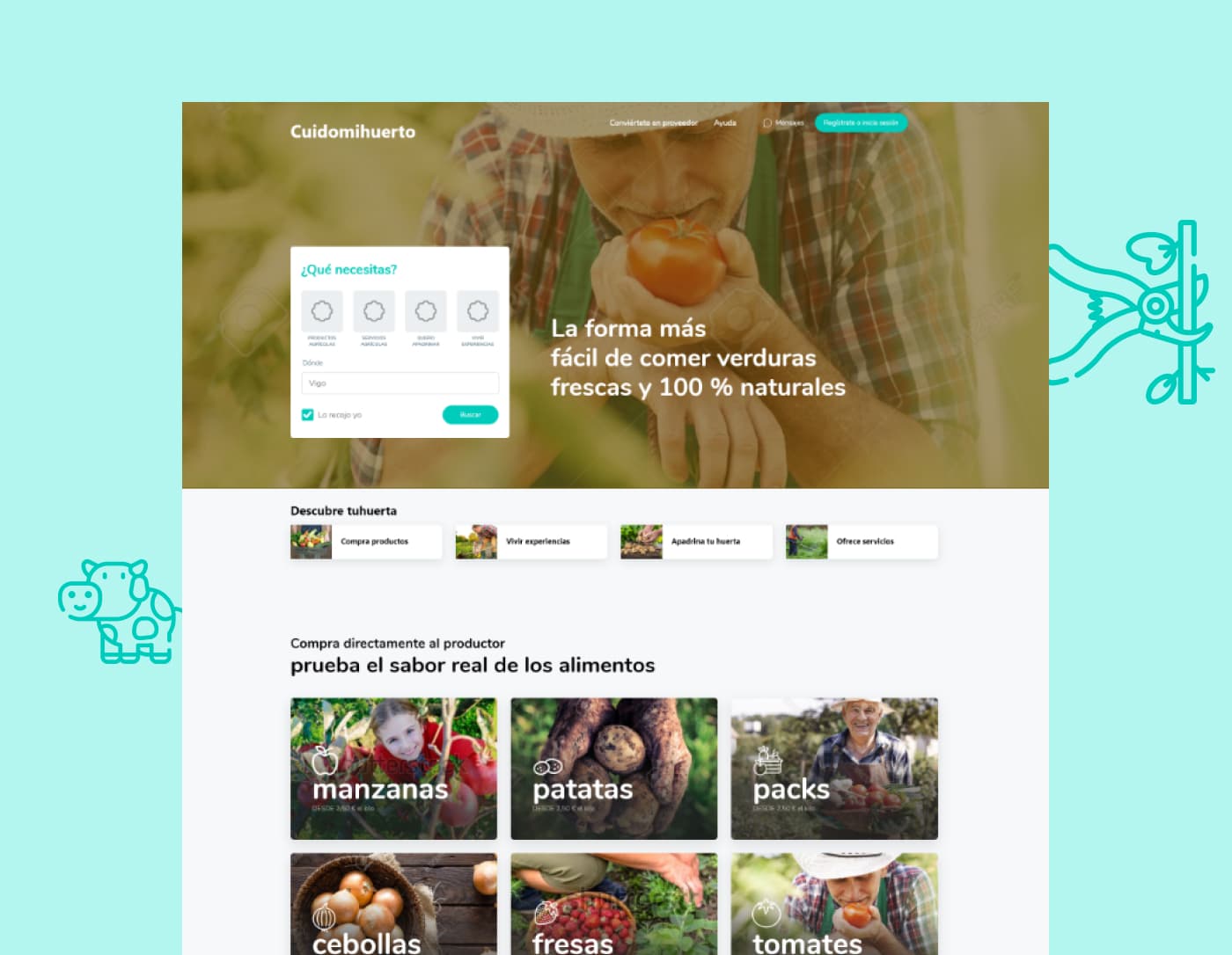 Cover image work Cuido mi huerto